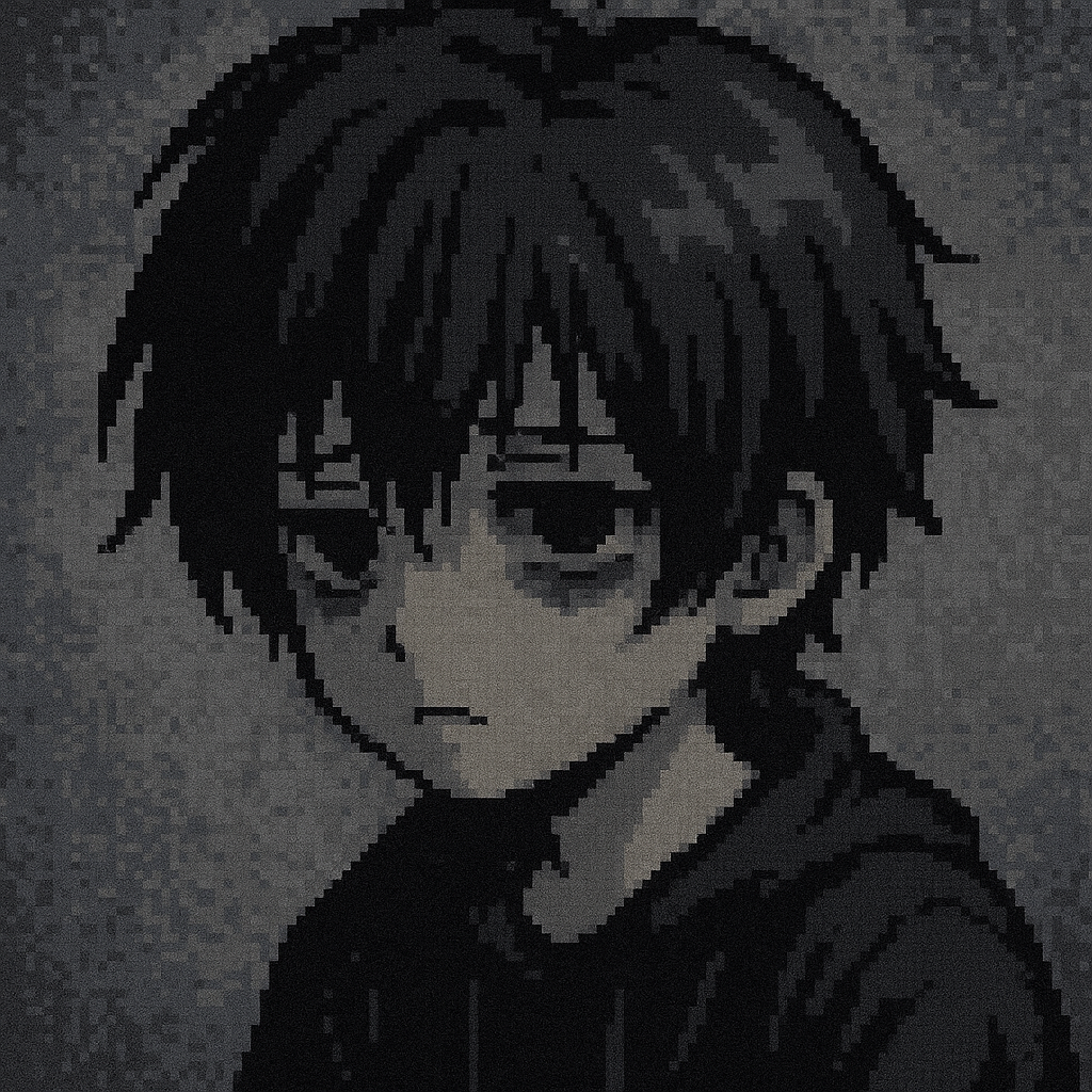 像素风动漫头像抑郁风