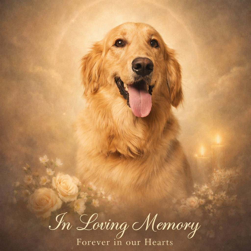 Pet Memorial Art style example