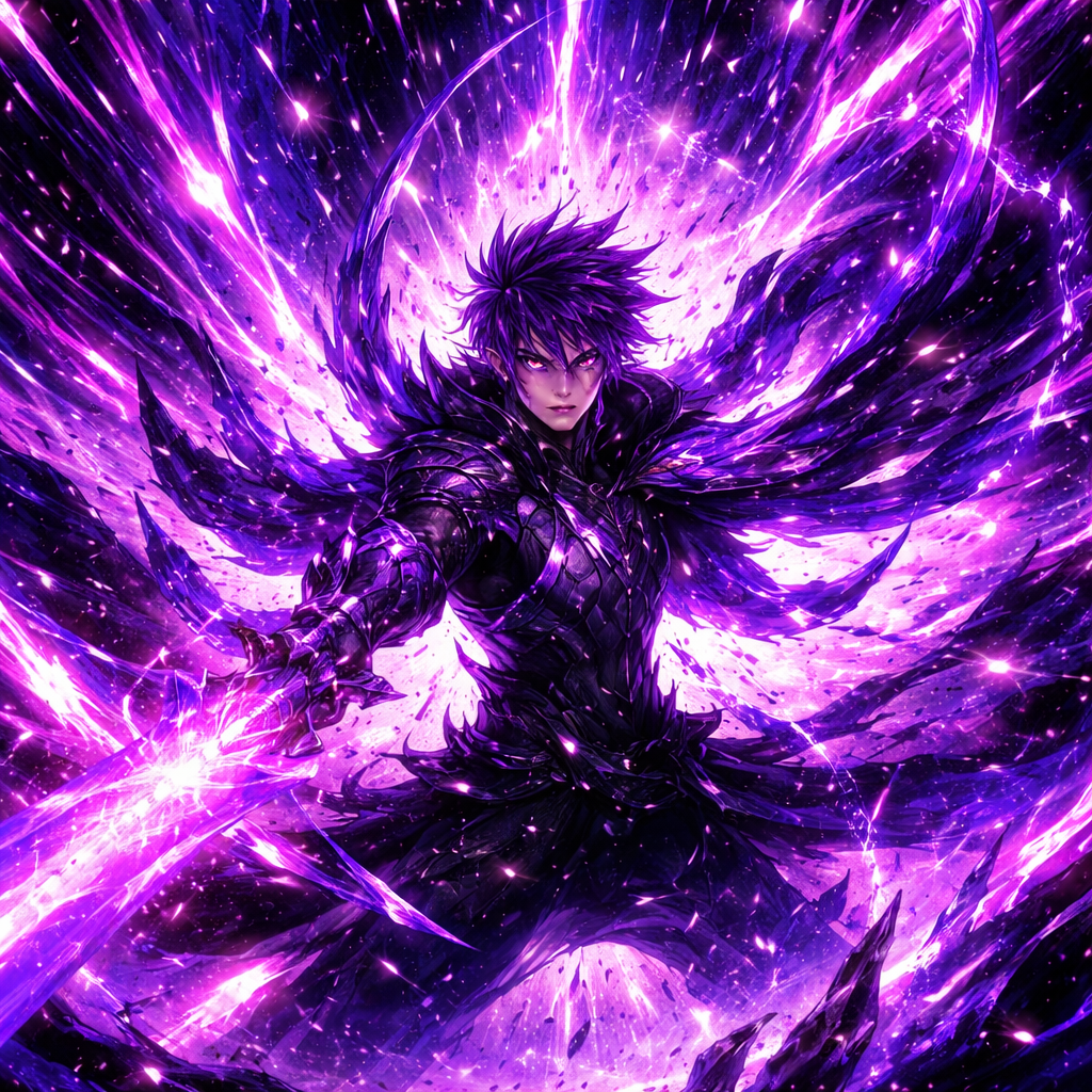 紫色爆炸冷酷飘逸热血抽象