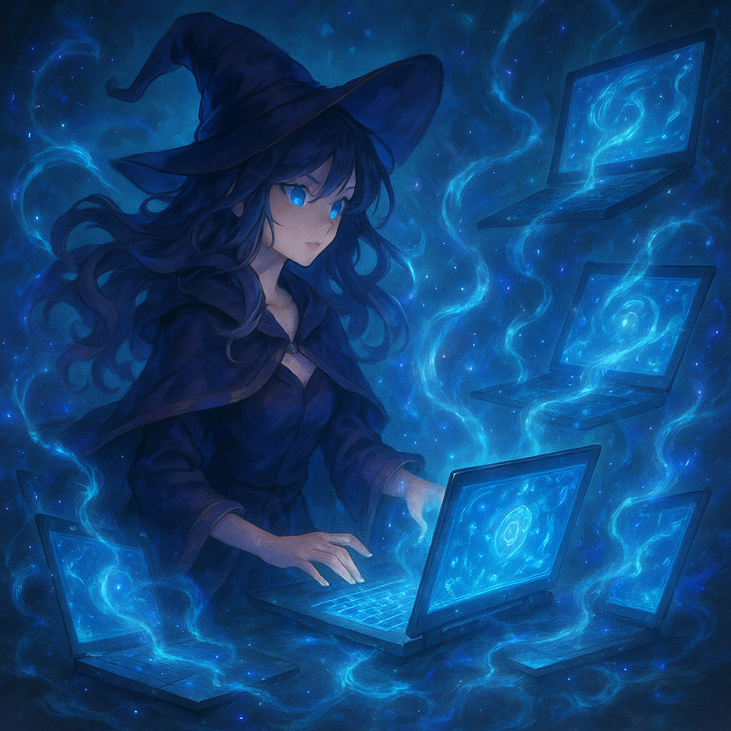 computersrunning with magic