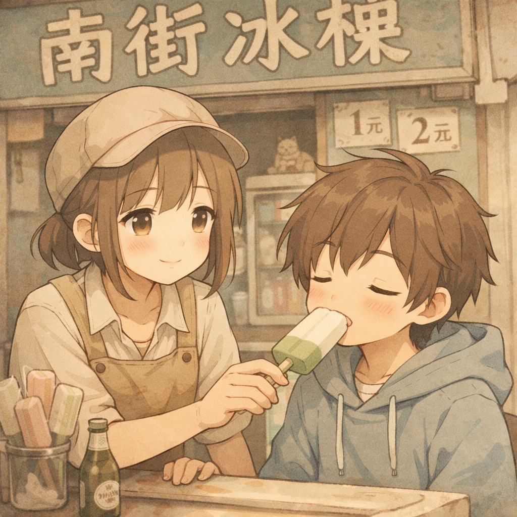 南街冰棍，欠饱和色彩，微信头像