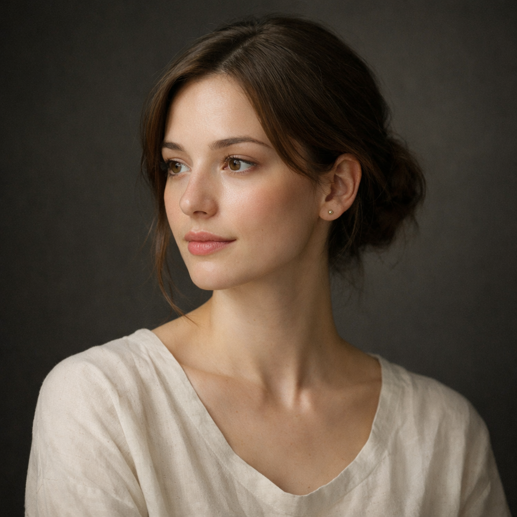 Generated oil painting version of the original portrait photo