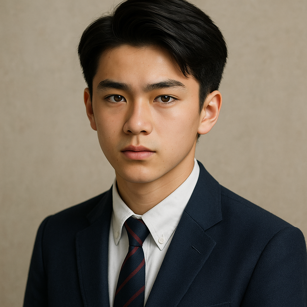 七三分けで中高くらいの男子
かっこよく