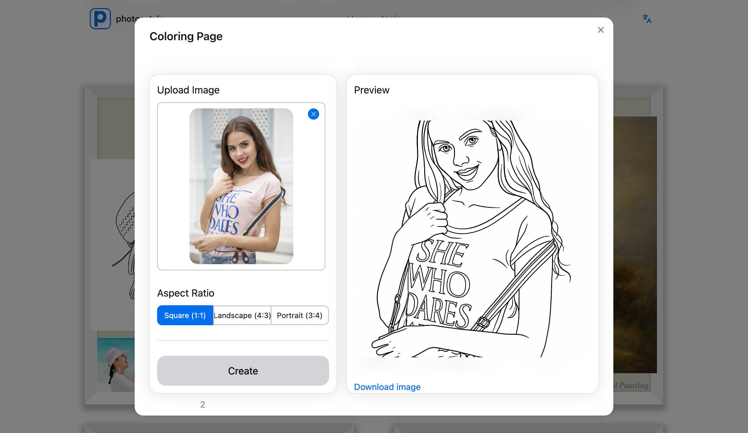 Generated Coloring Page Result2