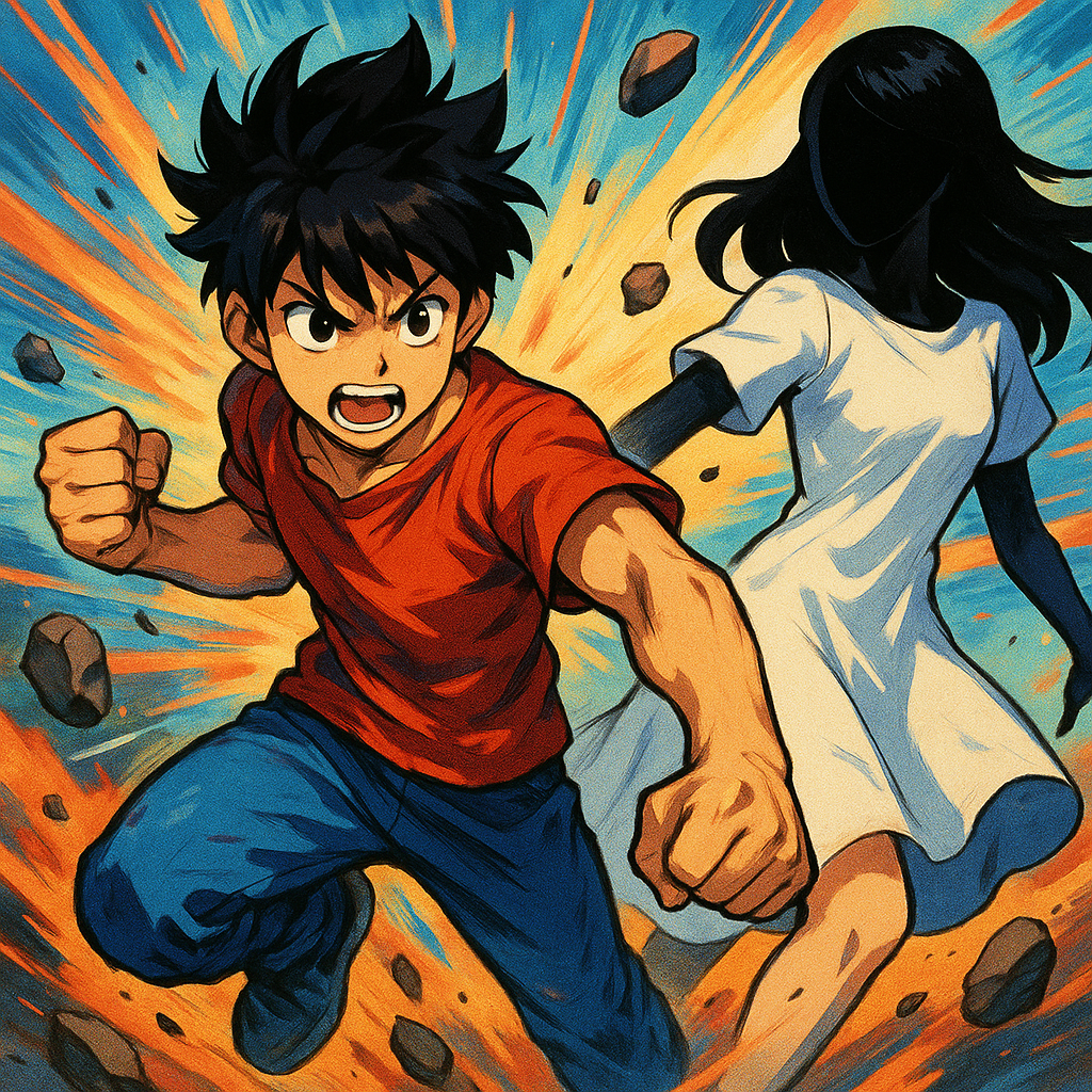 白色连衣裙，脸上没有五官的一个黑头发女人